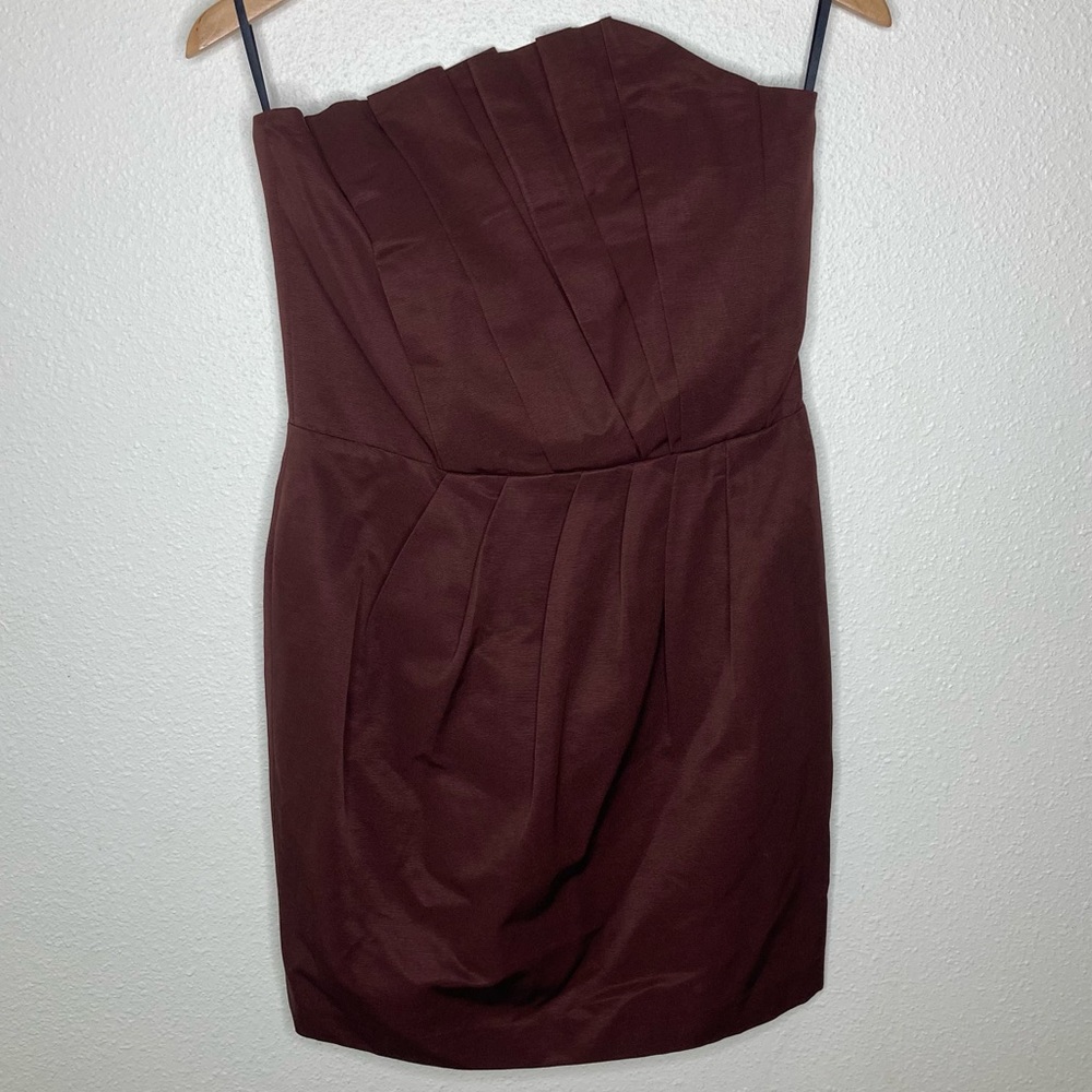 French Connection Cocktail Dress Brown Sheath Mini